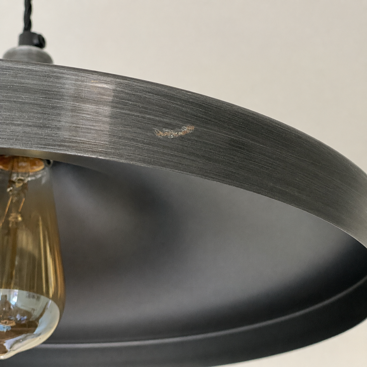 Beetley Pewter Grey Solid Steel Lampshade | Shade Only