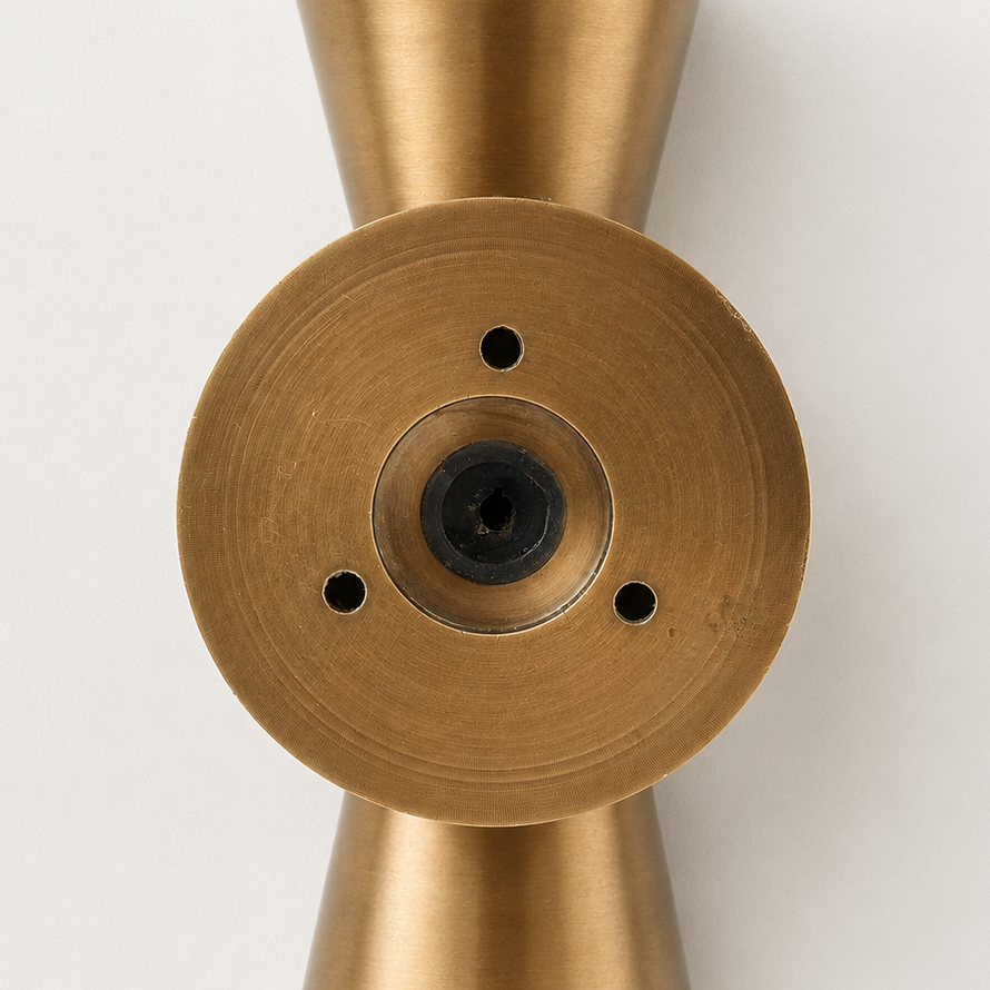 Solid Antique Brass Up & Down Outdoor Wall Light - IP64