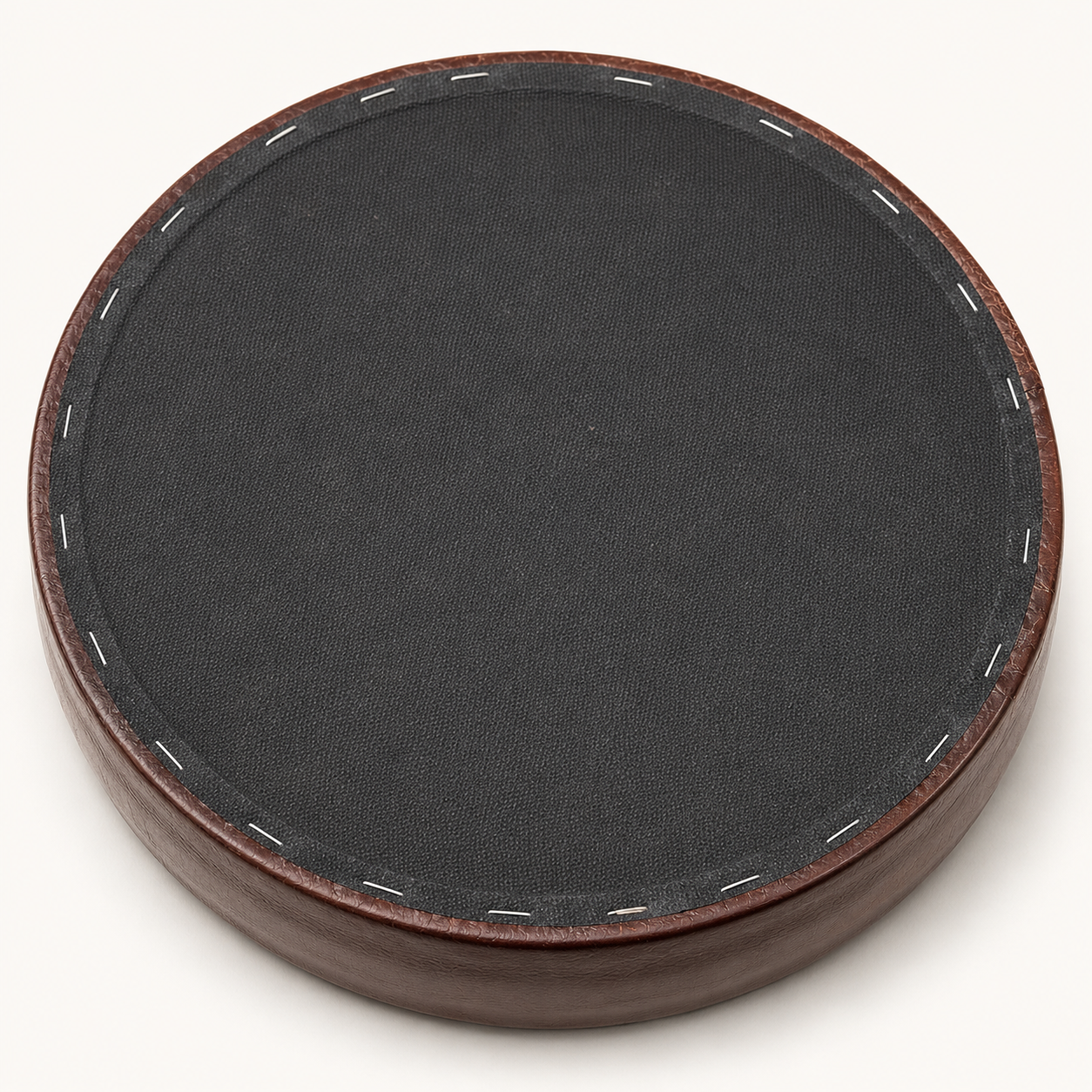Oxblood Genuine Leather Round Bar Stool Replacement Seat - 31cm