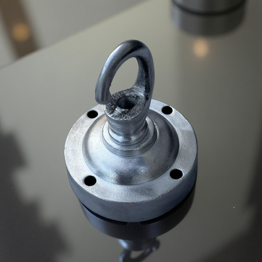 Holkham XL ~ Solid Industrial Hook | Ceiling Hanging Light | Vintage Silver Polished Metal | Plant Hanger