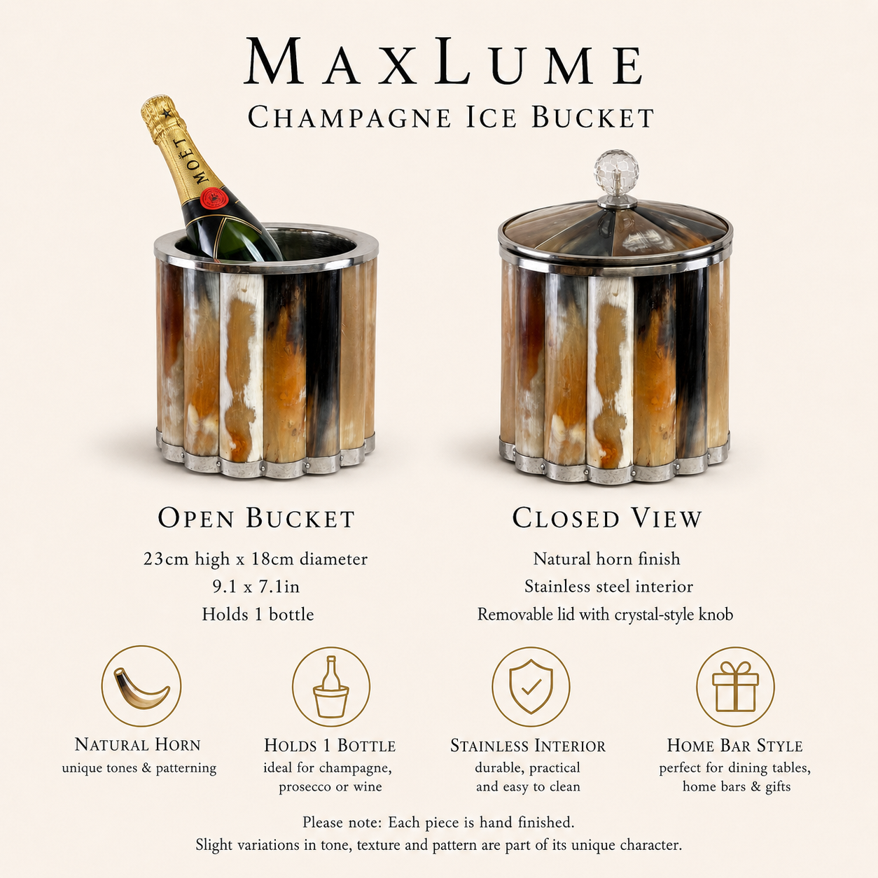 Solid Champagne Ice Bucket | Wine Cooler