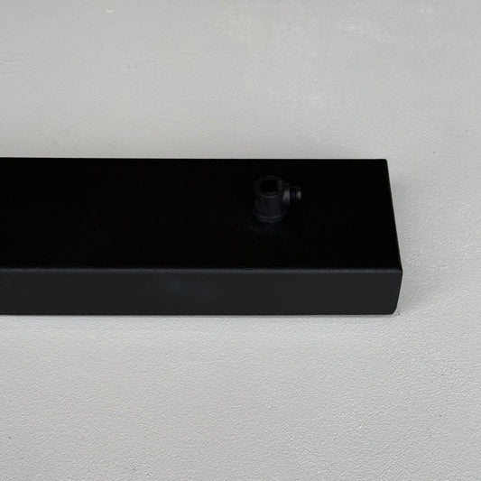 Matt Textured Black Ceiling Rose Track Light 3 Outlet