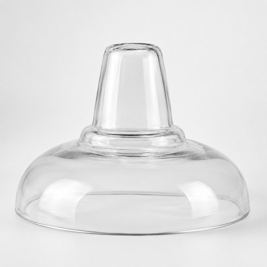 Cawston 11 Inch Solid Glass Lampshade | Vintage Holophane Style Shade