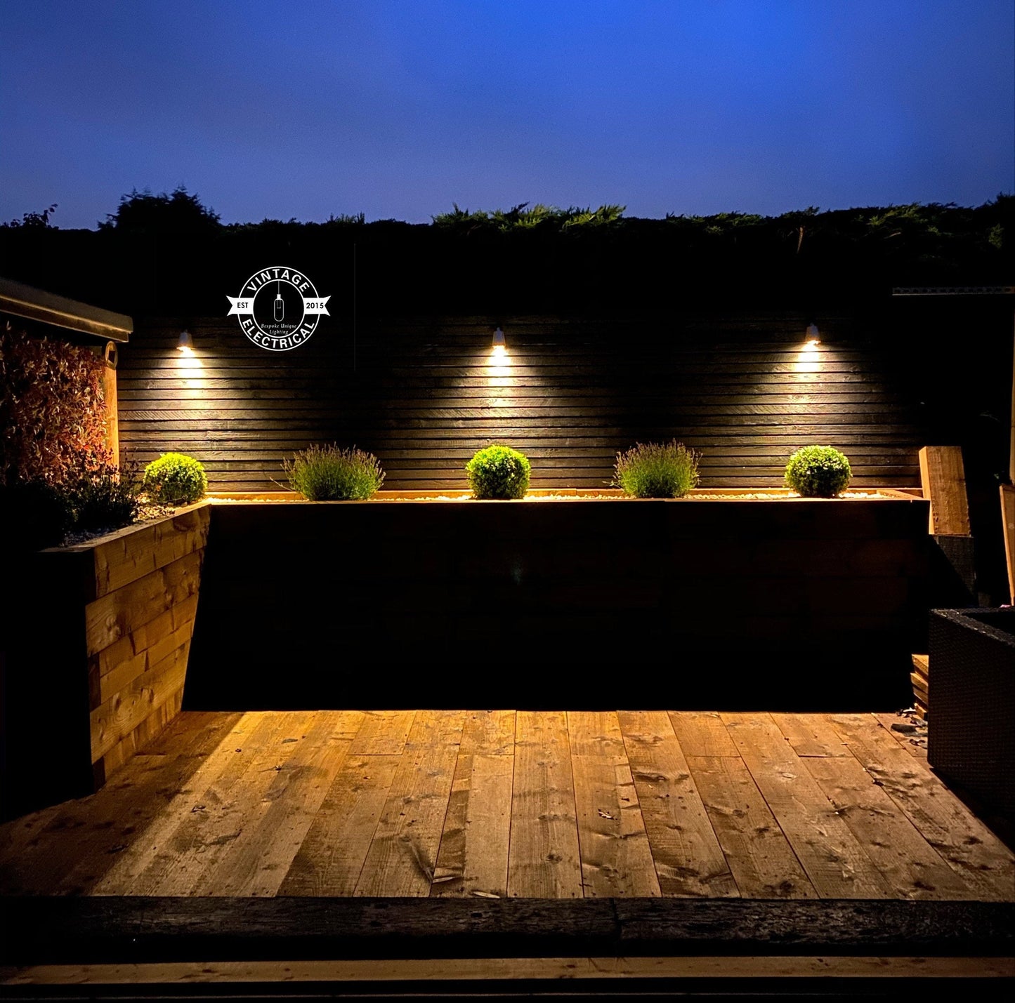 Holt ~ Solid Brass Mast Down Wall Light Mains LED Outdoor & Bathroom