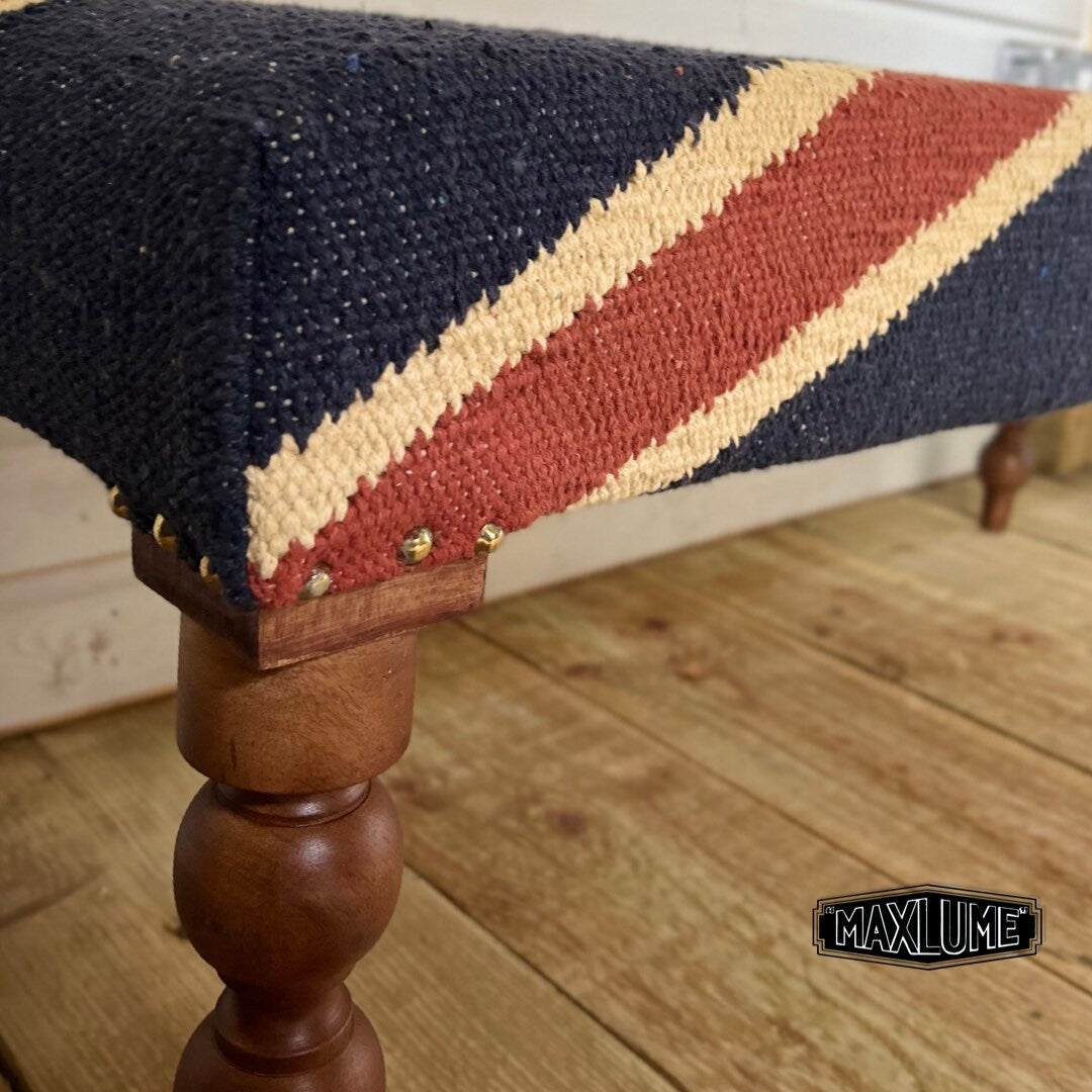 Great Britain Union Jack Ottoman Flag Bench Pouf