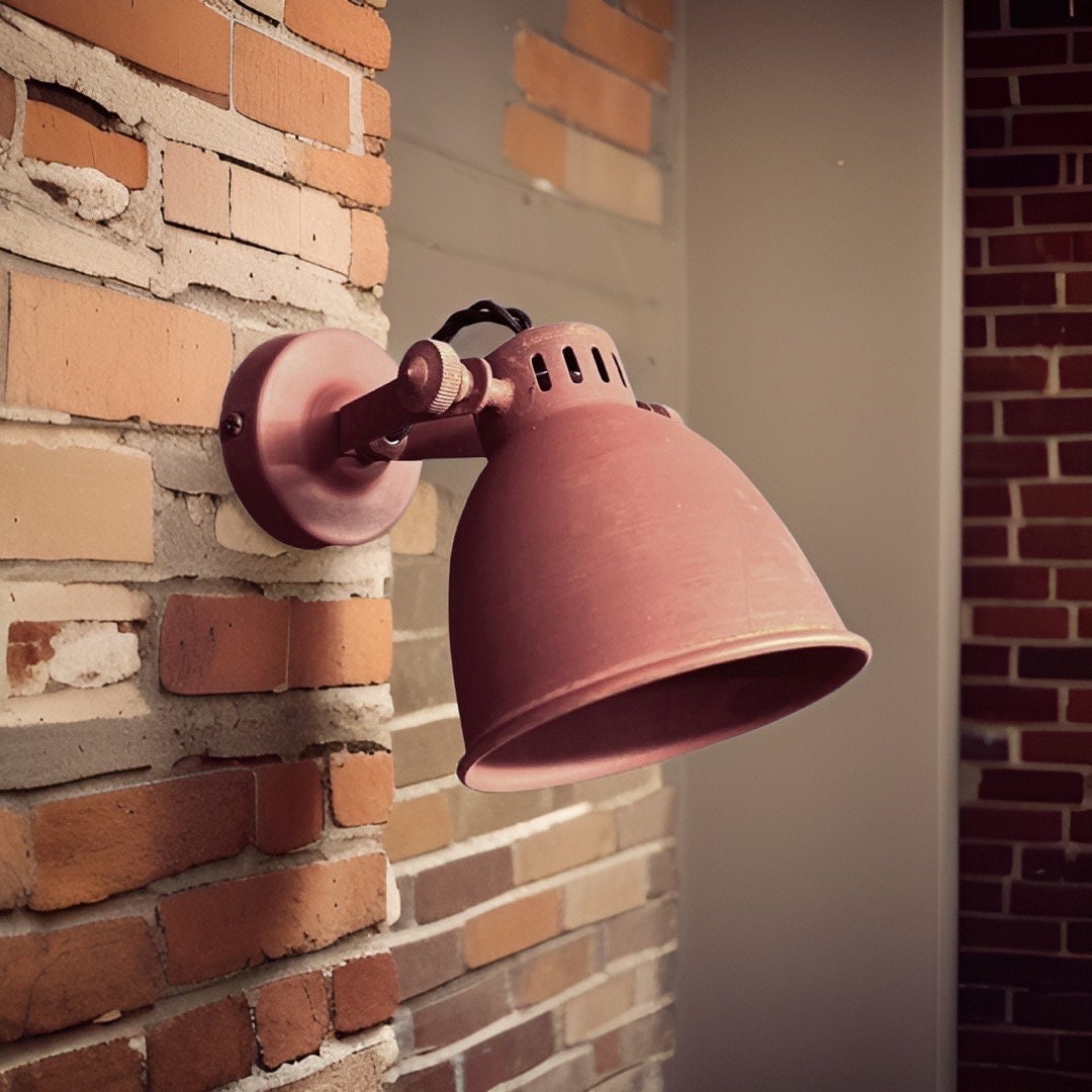 Colby ~ Solid Rusted Steel Short Adjustable Arm Industrial Wall Light | Spot light | Table | Vintage