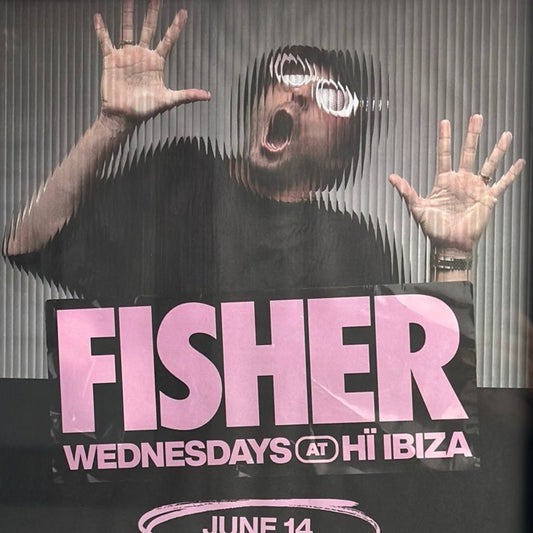 Fisher ~ Genuine Ibiza Framed Dj Artwork | Hi Ibiza | Luxury Black Frame