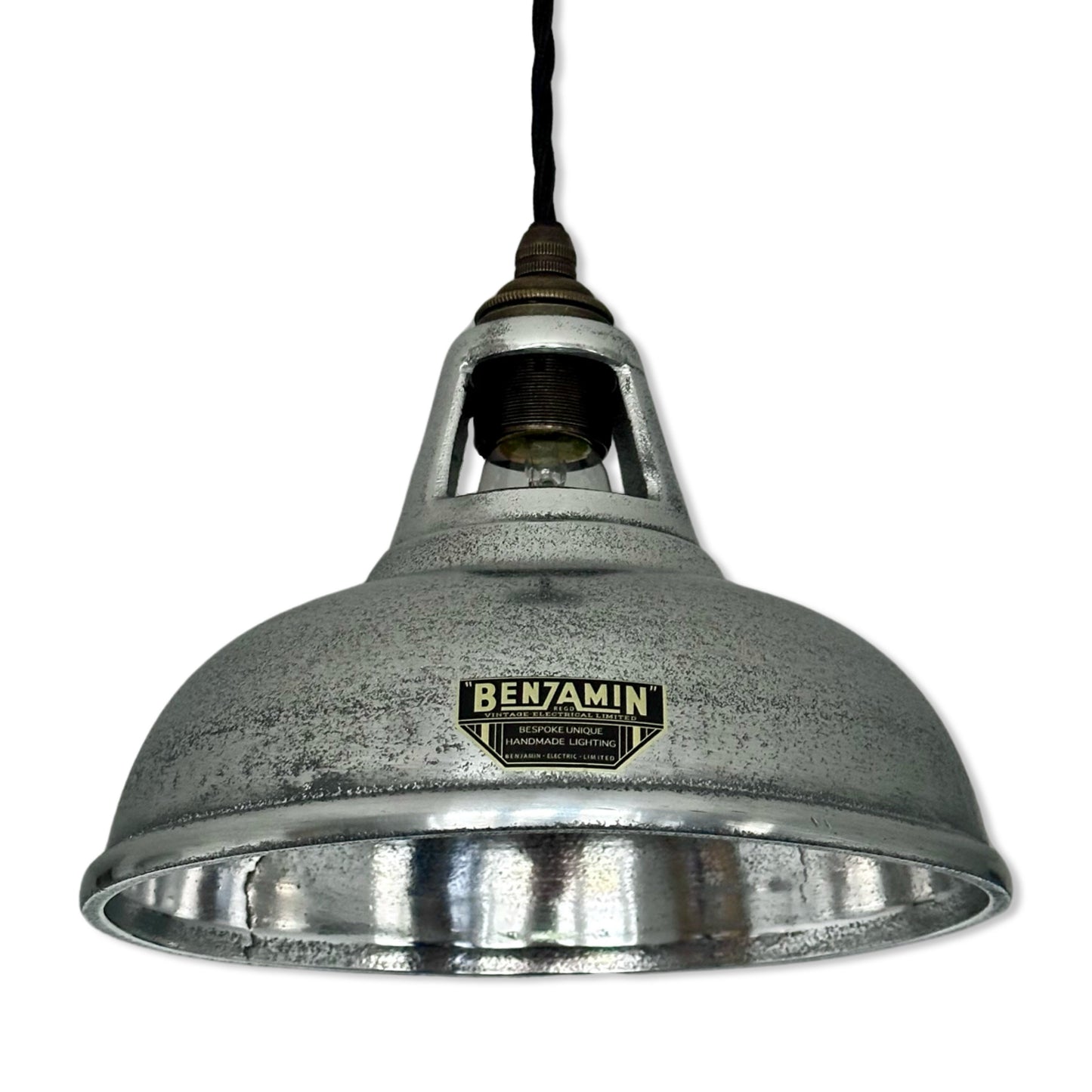 Cawston Small ~ Cast Solid Lampshade Slotted Design Pendant Set Light | Ceiling Dining Room ~ 9 Inch
