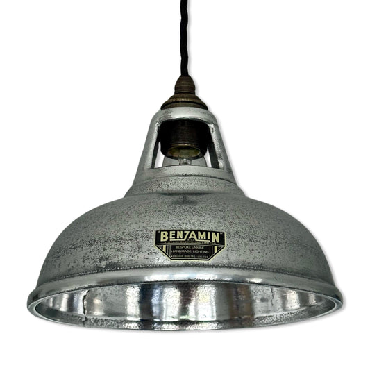 Cawston Small ~ Cast Solid Lampshade Slotted Design Pendant Set Light | Ceiling Dining Room ~ 9 Inch
