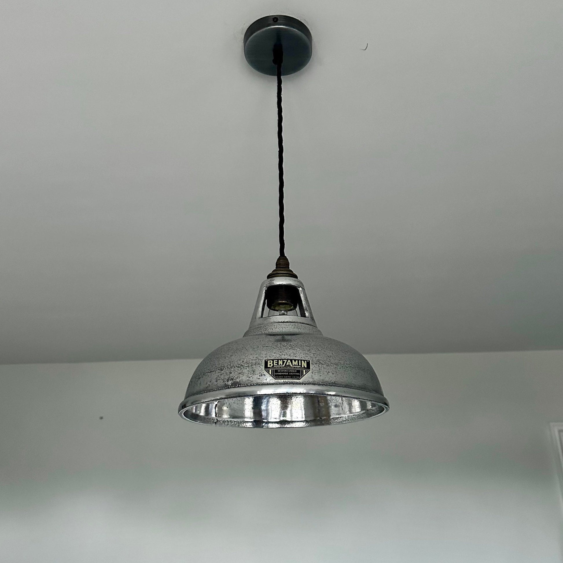 Cawston Small ~ Cast Solid Lampshade Slotted Design Pendant Set Light | Ceiling Dining Room ~ 9 Inch