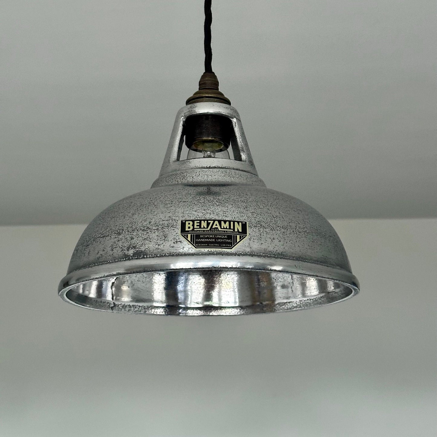 Cawston Small ~ Cast Solid Lampshade Slotted Design Pendant Set Light | Ceiling Dining Room ~ 9 Inch
