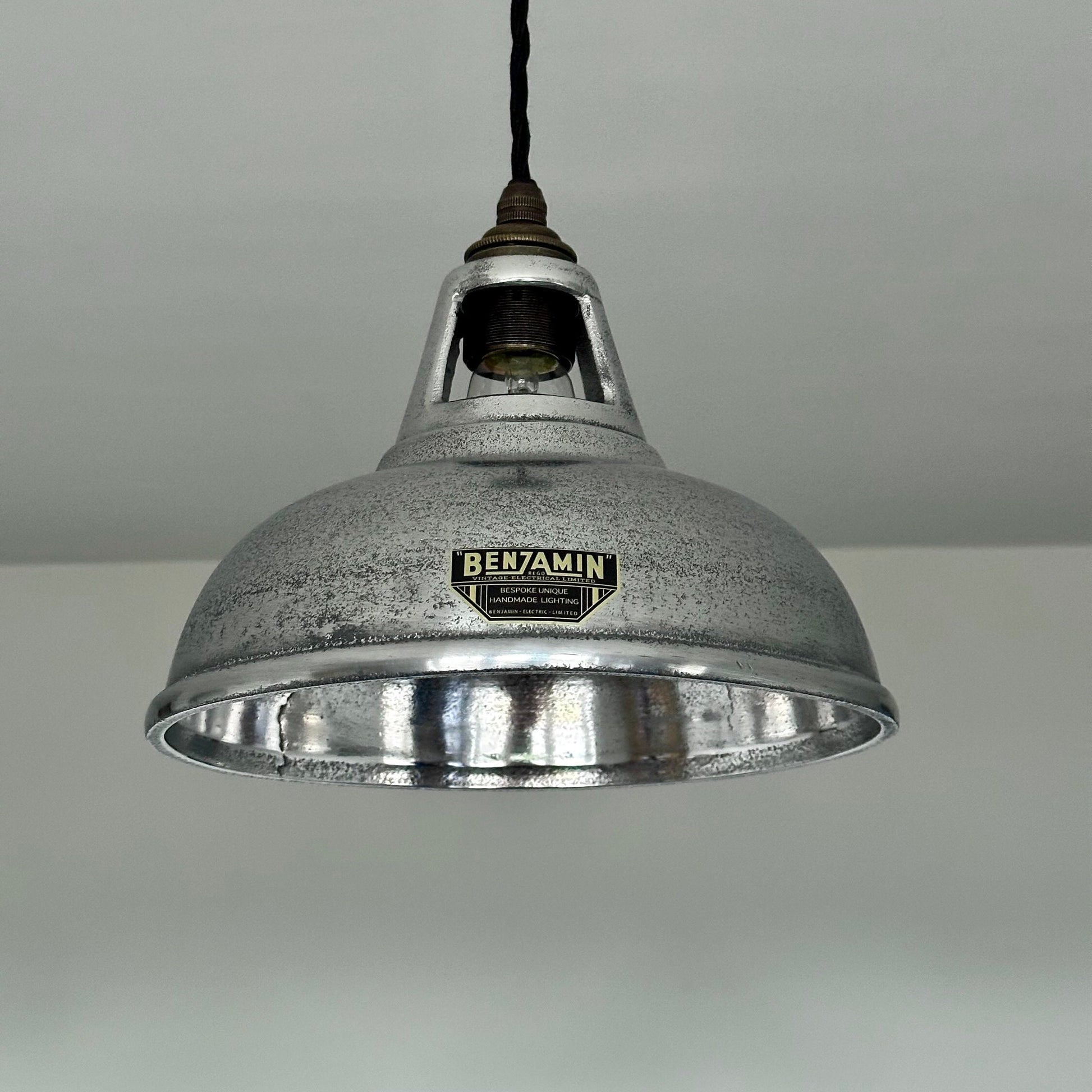 Cawston Small ~ Cast Solid Lampshade Slotted Design Pendant Set Light | Ceiling Dining Room ~ 9 Inch