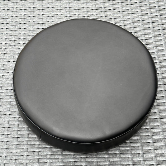 New Genuine Leather Black Replacement Top Seat Cushion | Industrial | Vintage Style | 14 Inch