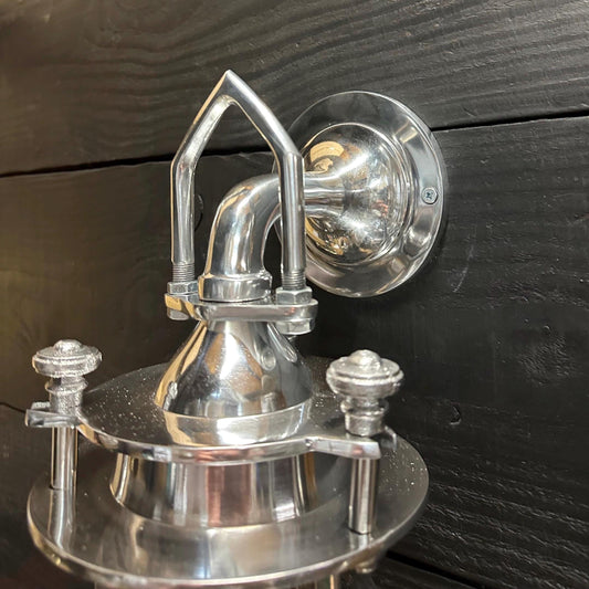 Kelling ~ Bulkhead Outdoor & Bathroom Sconce Wall Light Solid Polished Aluminium | 11 Inch