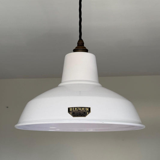 Filby ~ Original White RLM Reflector Lampshade Pendant Set Light ~ 12.5 Inch