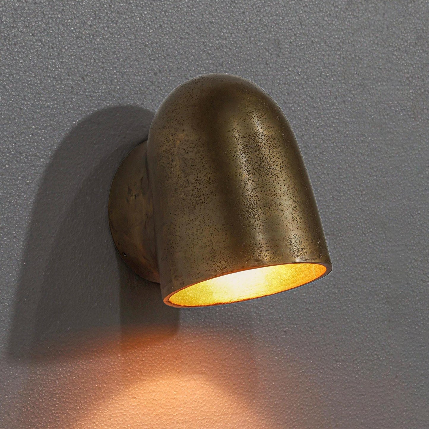 Hopton - Anitque Brass Mast Down Light Solid Cast Wall Sconce