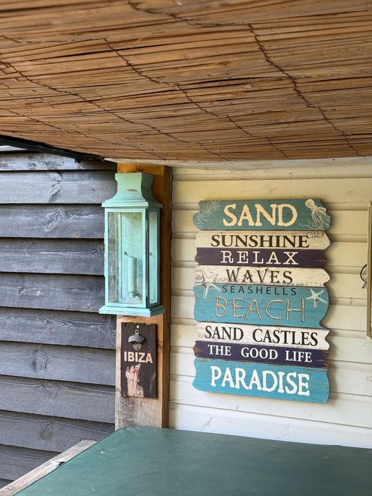 Reedham ~ Verdigris Flush Lantern Wall Sconce Light