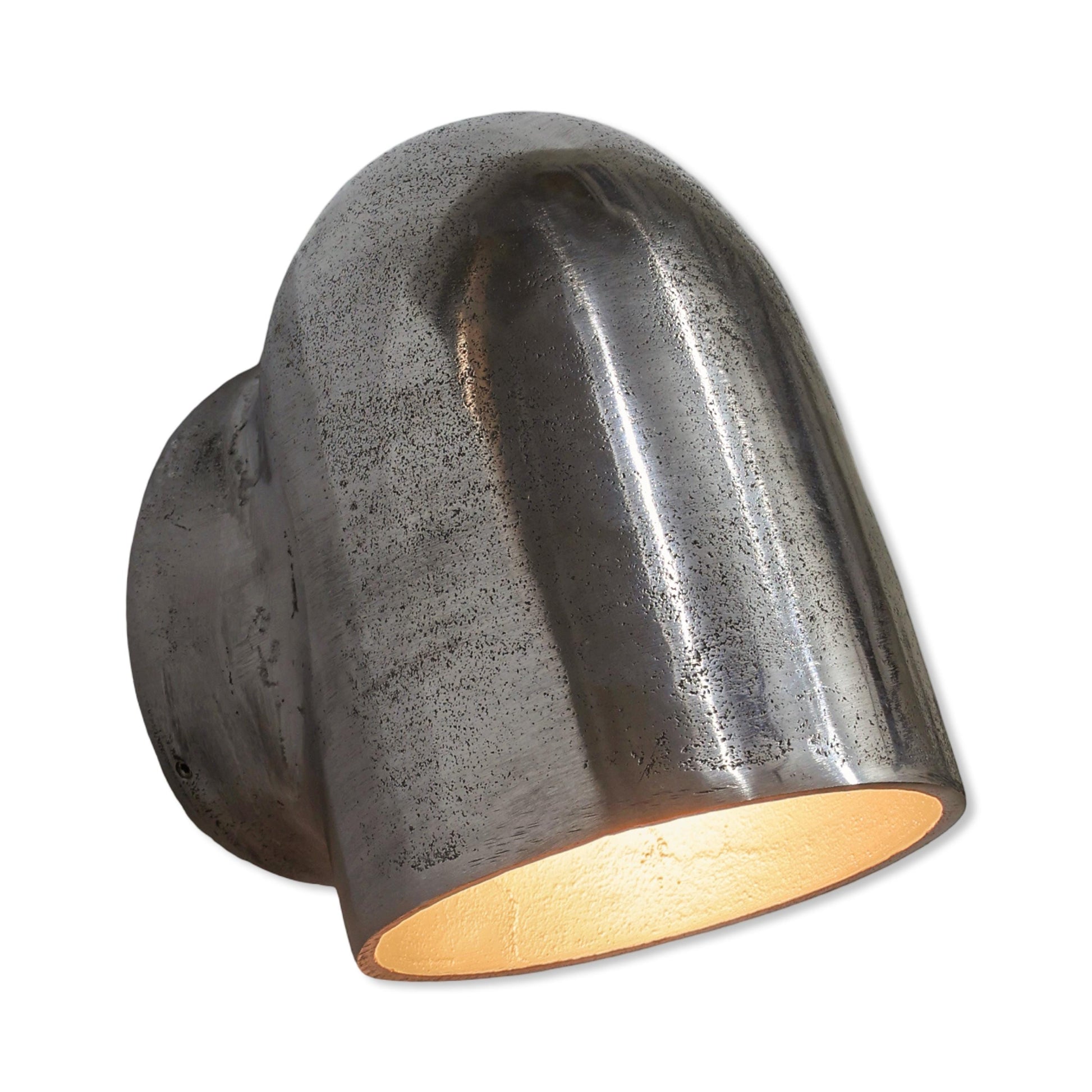 Hopton ~ Pewter Mast Down Light Solid Cast Wall Sconce