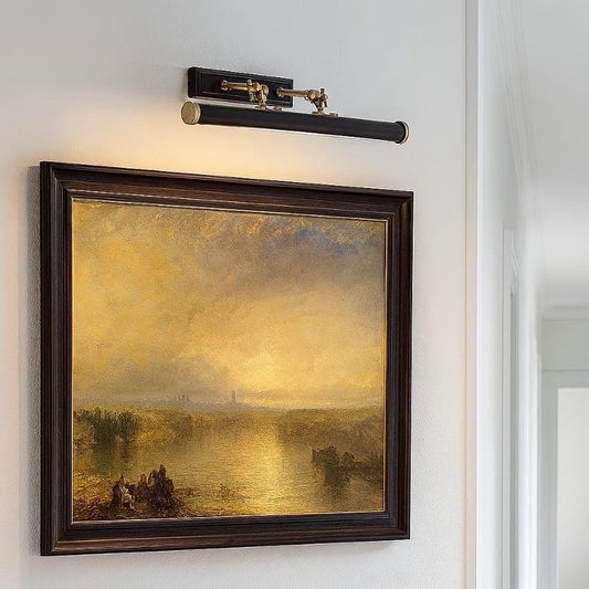 Black & Brass Art Gallery Lamp for Paintings Photos Adjustable Wall Mounted Vintage Picture Light