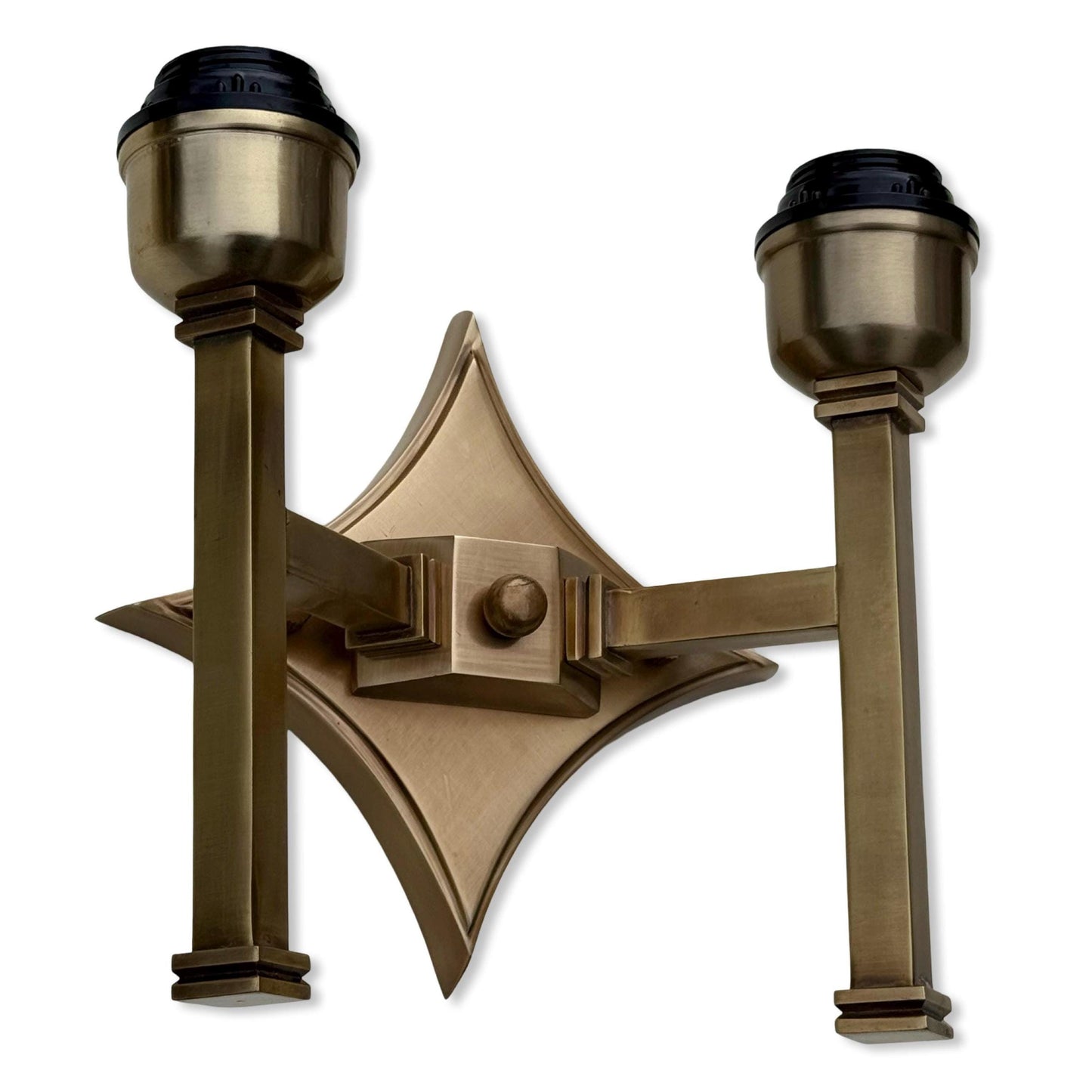 Double Antique Brass Wall Sconce Industrial Vintage Light | Dining Room | Kitchen Table