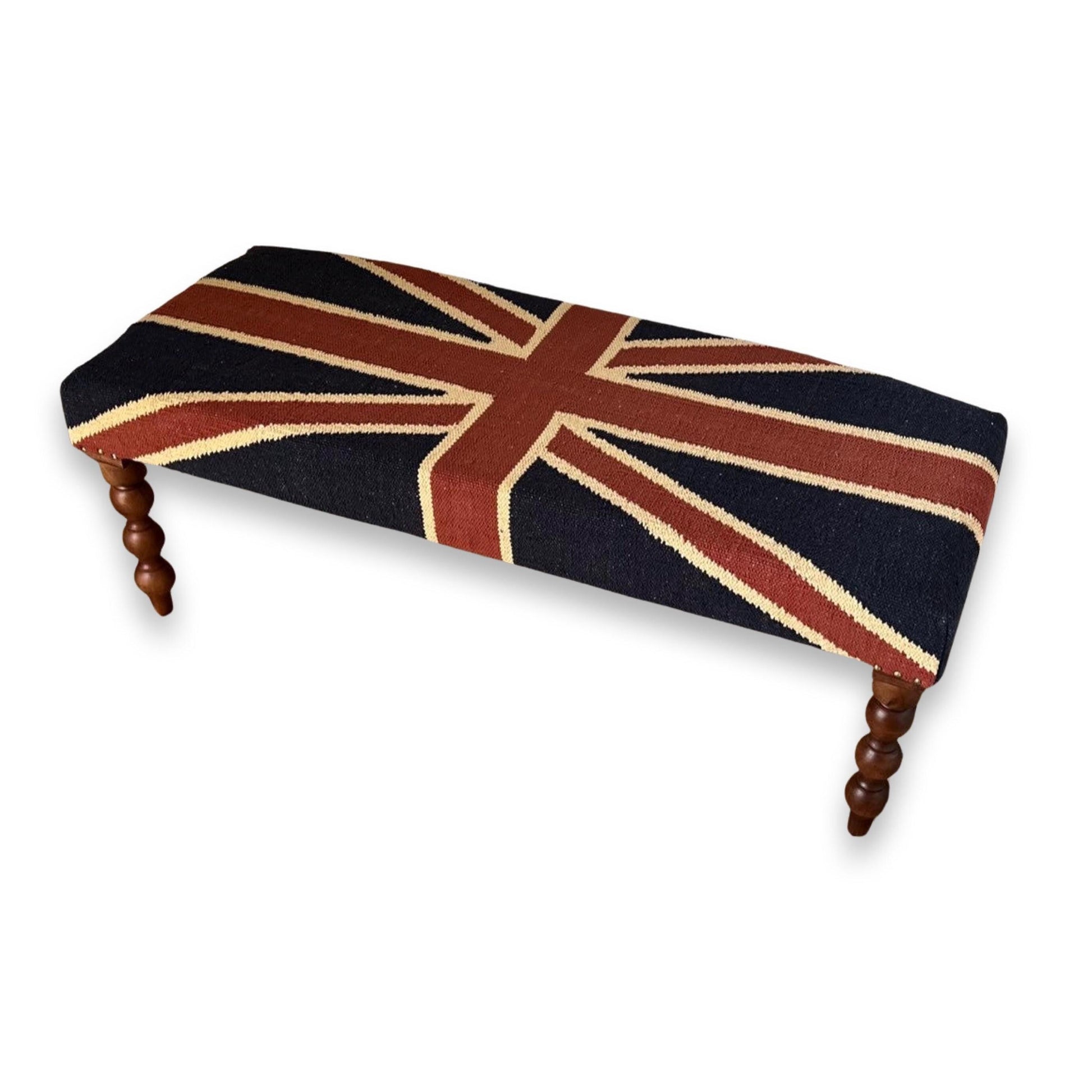 Great Britain Union Jack Ottoman Flag Bench Pouf