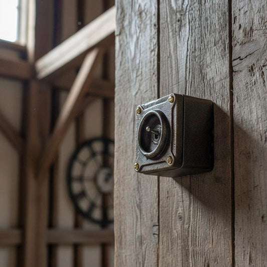 Single Gang Bronze Solid Cast Metal Conduit Light Switch Industrial 2 Way - BS EN Approved Vintage Crabtree 1950’s Style