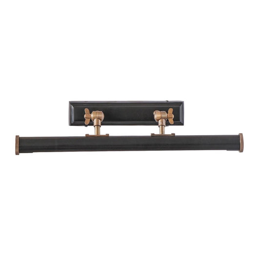 Black & Brass Art Gallery Lamp for Paintings Photos Adjustable Wall Mounted Vintage Picture Light