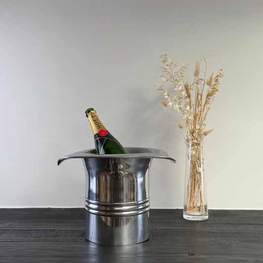 XL Top Hat ~ Solid Cast Engraved Champagne Ice Bucket | Wine Cooler Bath