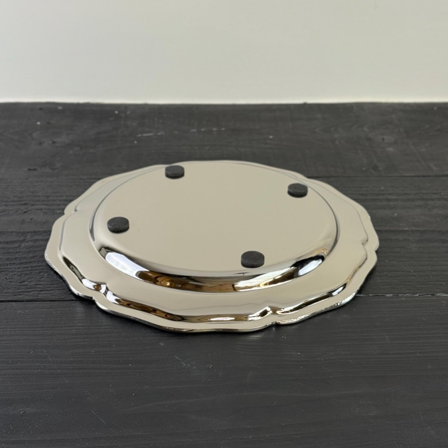 Maxlume ~ Solid Victorian Style Silver Finish Serving Cater Tray Mirror Finish