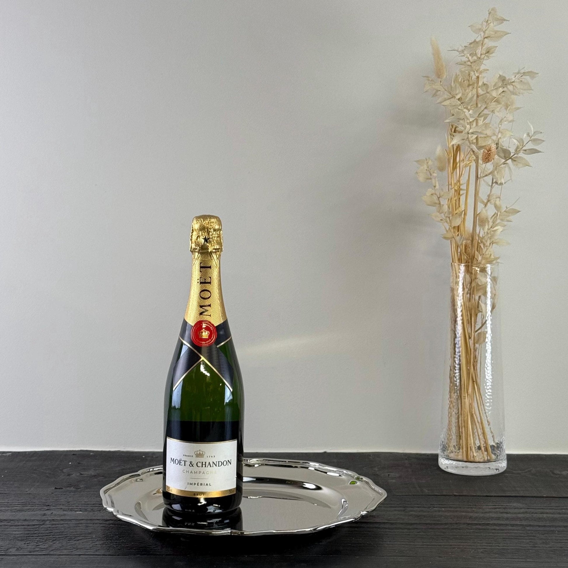 Maxlume ~ Solid Victorian Style Silver Finish Serving Cater Tray Mirror Finish