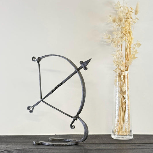 Armillary Arrow Solid Wrought Iron Sculpture