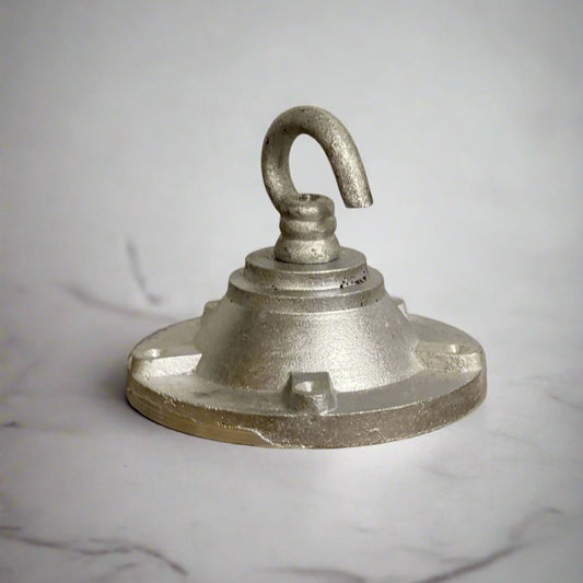 Holkham XXL ~ Solid Industrial Hook | Ceiling Hanging Light | Vintage Brass Copper Black White Metal | Plant Hanger | 5 Inch