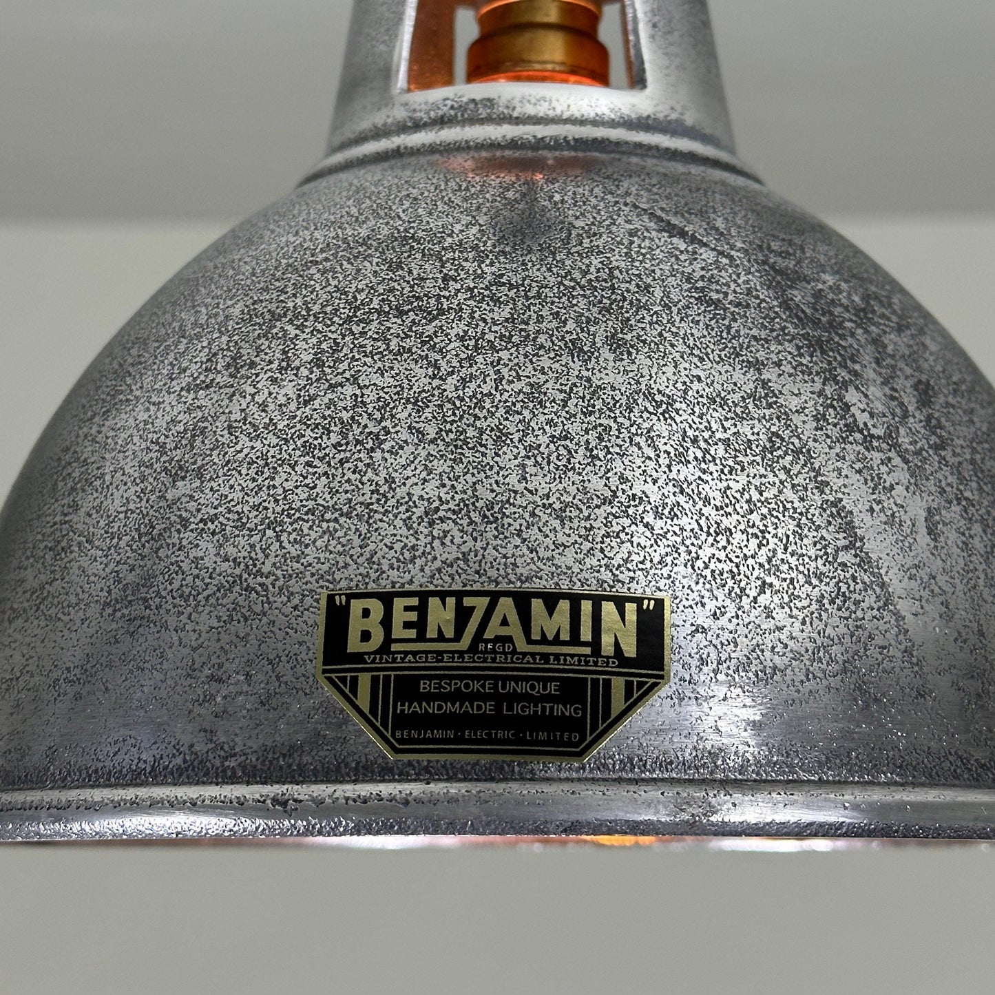 Shropham ~ Small Cast Solid Shade Design Pendant Set Light | Ceiling Dining Room | Kitchen Table | Vintage Industrial Pewter 8 Inch