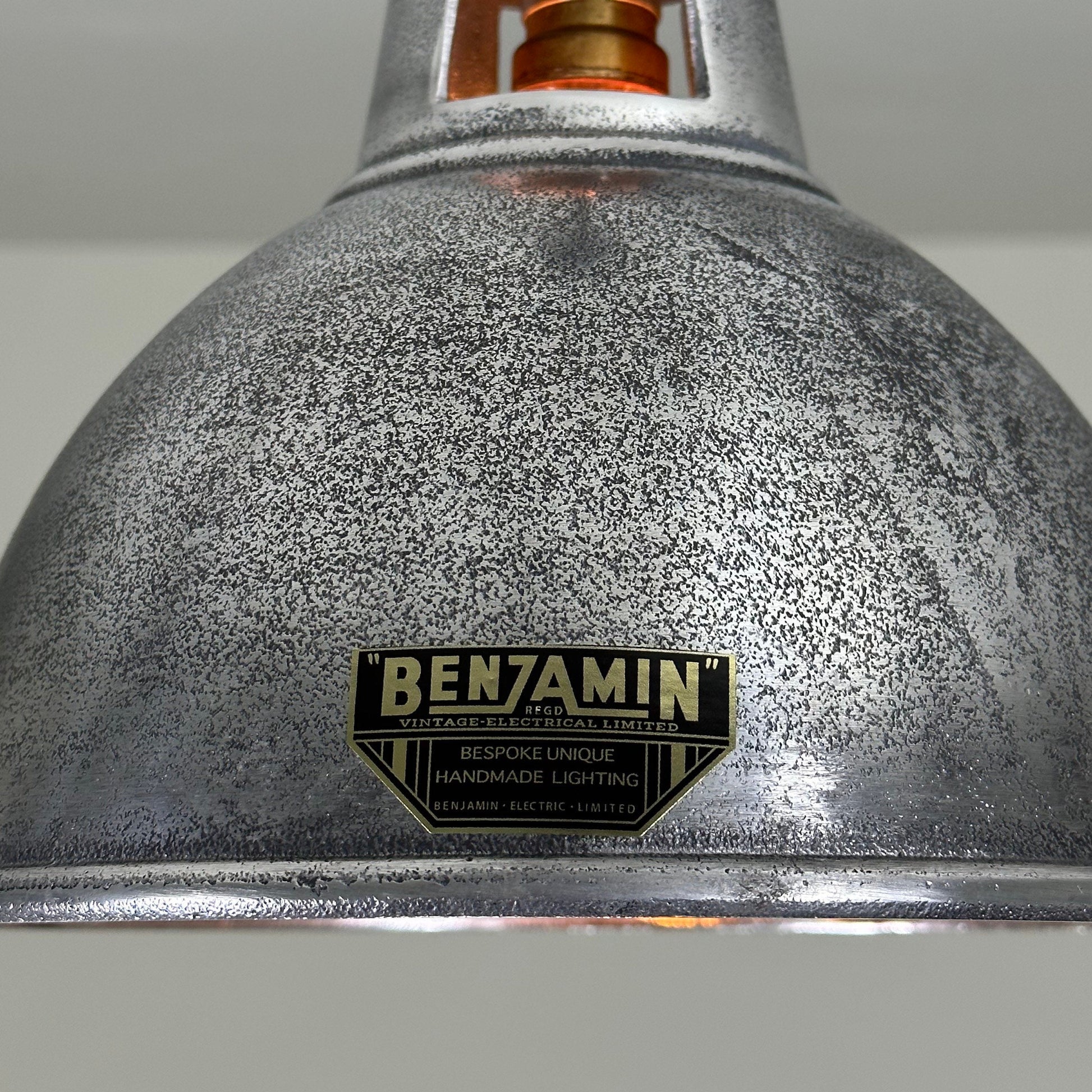 Shropham ~ Small Cast Solid Shade Design Pendant Set Light | Ceiling Dining Room | Kitchen Table | Vintage Industrial Pewter 8 Inch