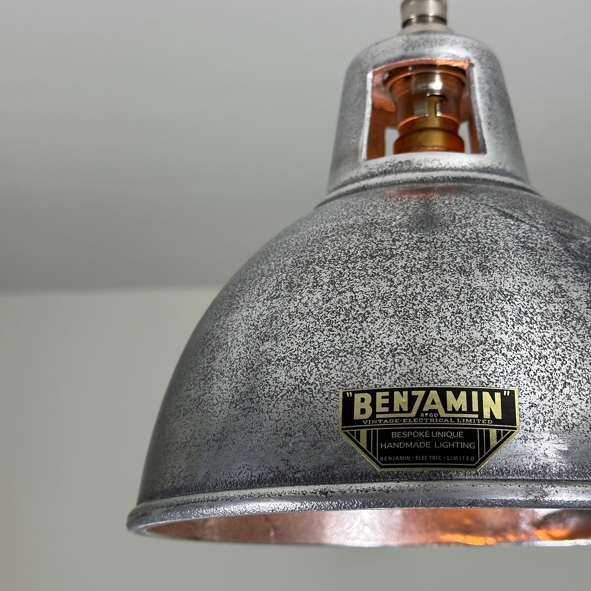 Shropham ~ Small Cast Solid Shade Design Pendant Set Light | Ceiling Dining Room | Kitchen Table | Vintage Industrial Pewter 8 Inch