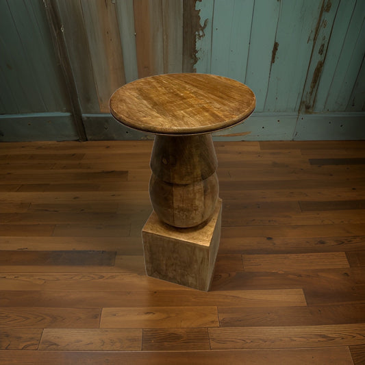 Solid Wood Side Coffee Table Retro Stool