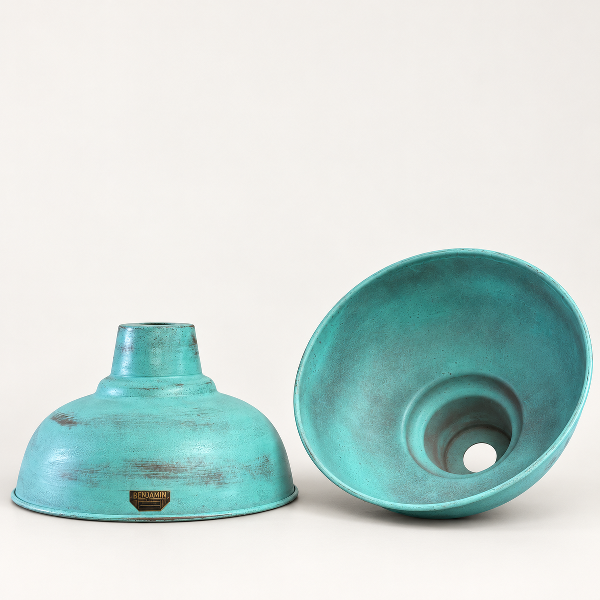 Salthouse XL Copper Verdigris Patina Lampshade Pendant Light - 14.5 Inch
