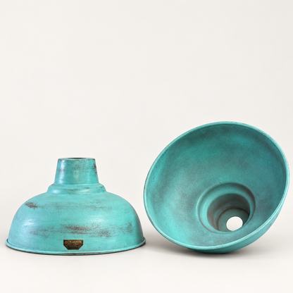 Salthouse XL Copper Verdigris Patina Lampshade Pendant Light - 14.5 Inch