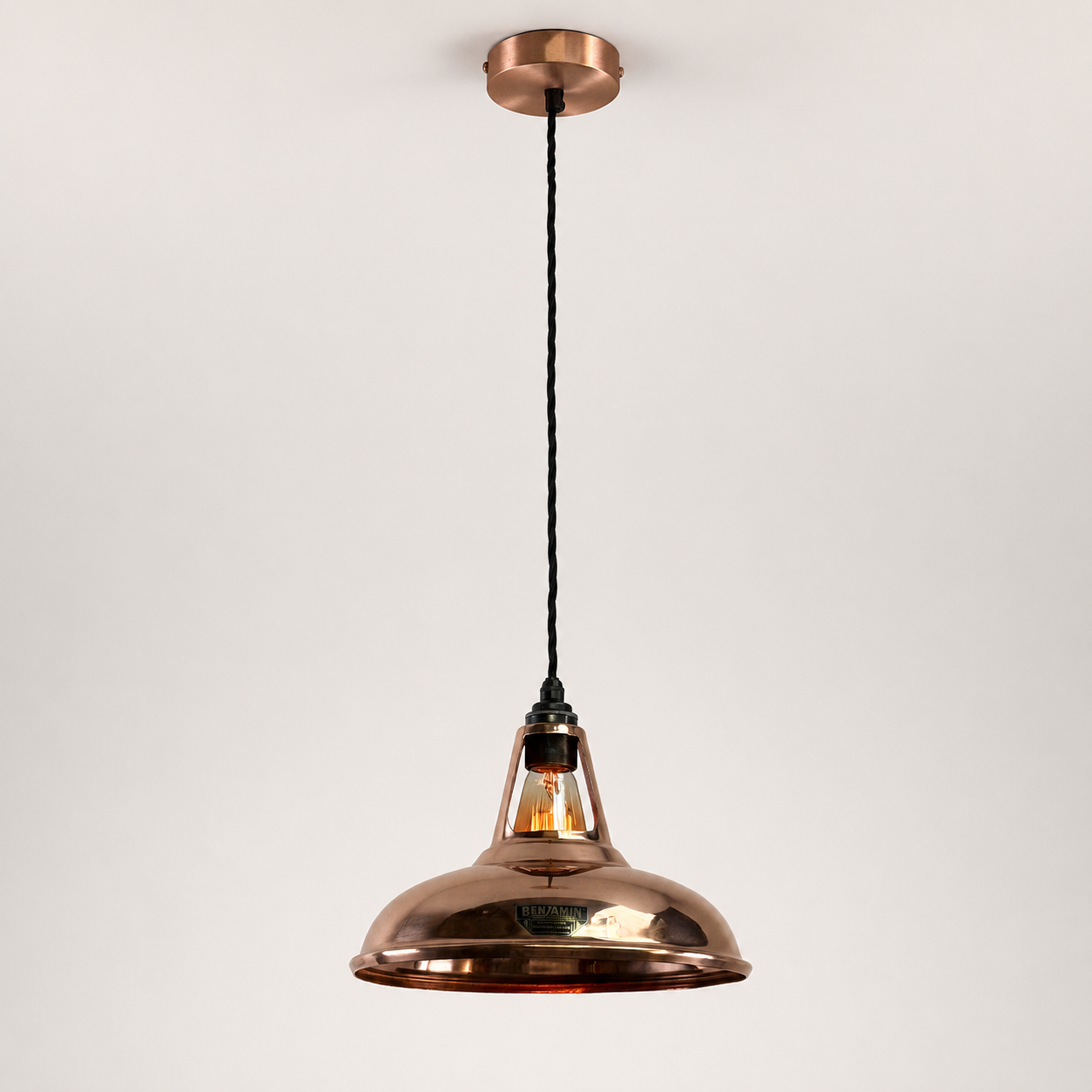 Cawston Solid Copper Coolicon Lampshade Pendant Light - 11 Inch