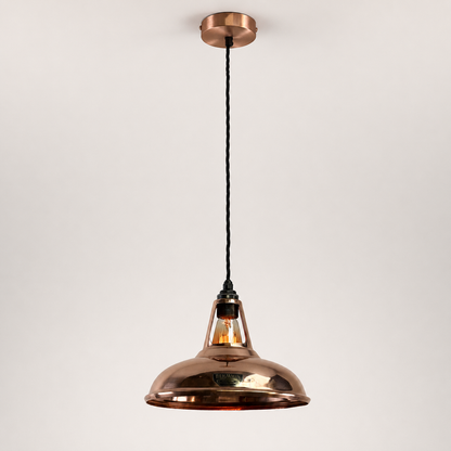 Cawston Solid Copper Coolicon Lampshade Pendant Light - 11 Inch