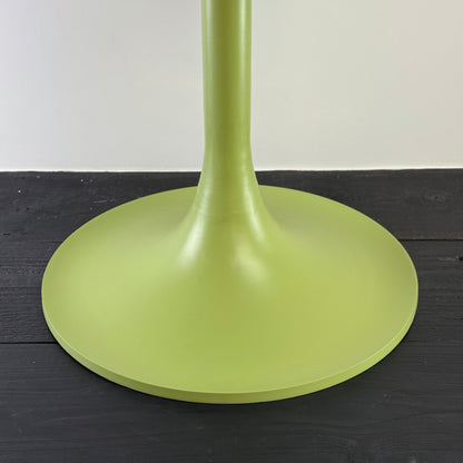 The Schoolhouse Wasabi Green & Tan Leather Seat Stool