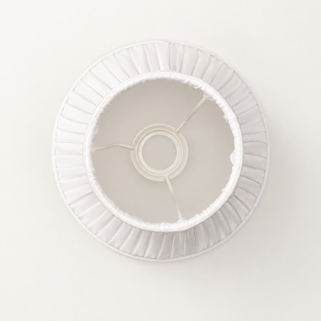 White Pleated Lampshade - 19cm Table & Wall Light Shade
