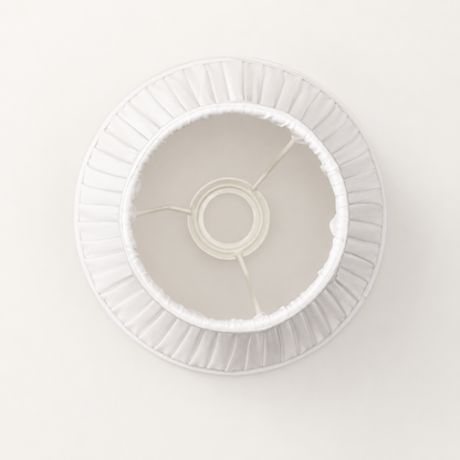 White Pleated Lampshade - 19cm Table & Wall Light Shade