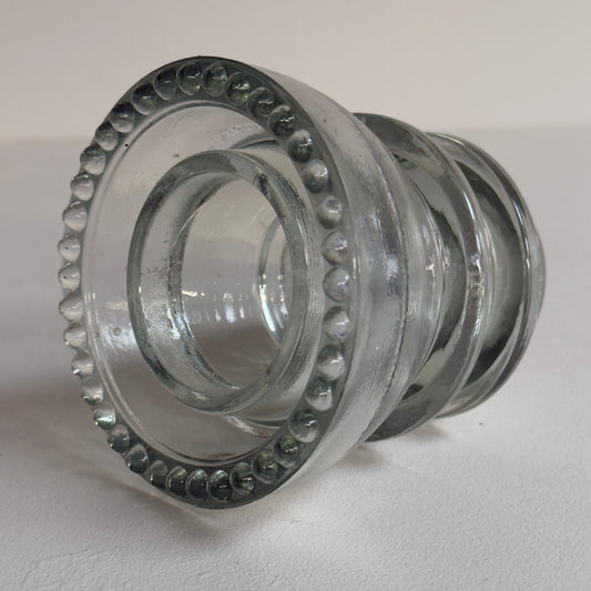 No 42 Hemingray Clear Glass Insulator Light Fitting - Ornament Industrial Decor Display