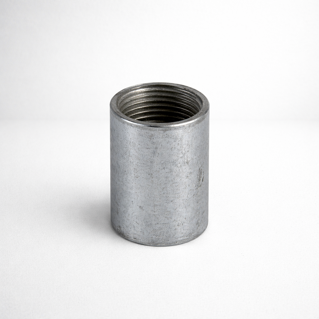 20mm Galvanised Conduit Coupler | Threaded Steel Connector