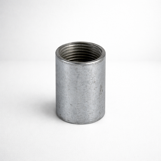 20mm Galvanised Conduit Coupler | Threaded Steel Connector