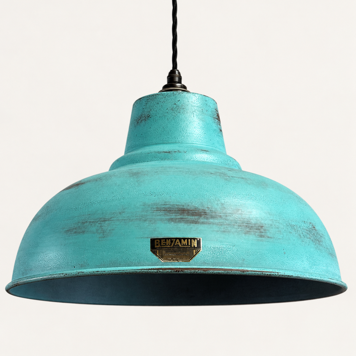 Salthouse XL Copper Verdigris Patina Lampshade Pendant Light - 14.5 Inch