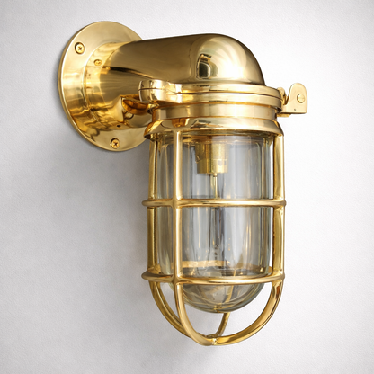 Happisburgh - Solid Brass Outdoor & Bathroom Wall Light - 10 Inch