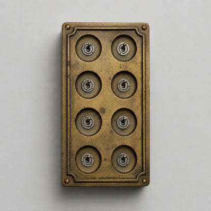 8 Gang 2 Way Bronze Solid Cast Metal Conduit Light Switch Industrial