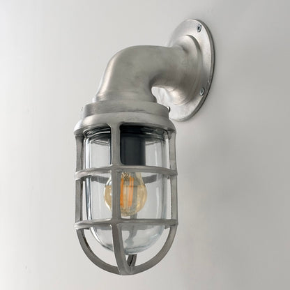 Beachamwell Raw Cast Swan Neck Wall Light - IP65